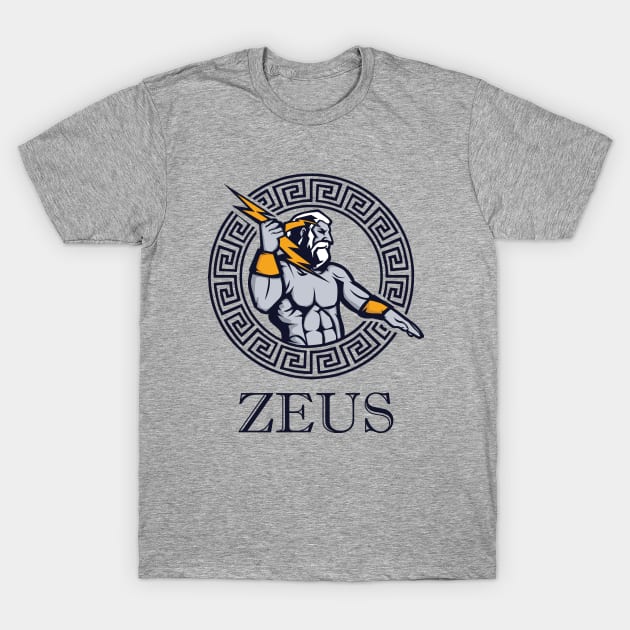 Zeus God Greek Mythology T-Shirt by meowstudio